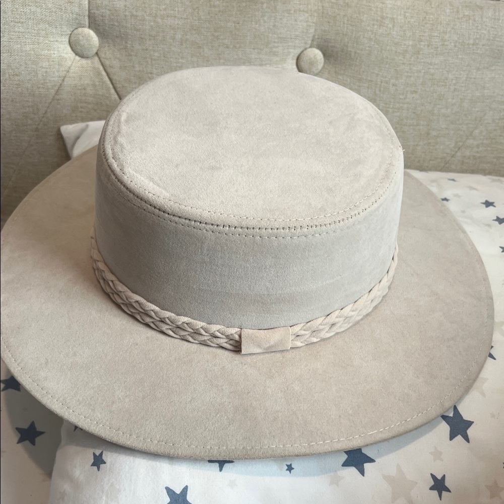 Stylish Beige Suede Hat